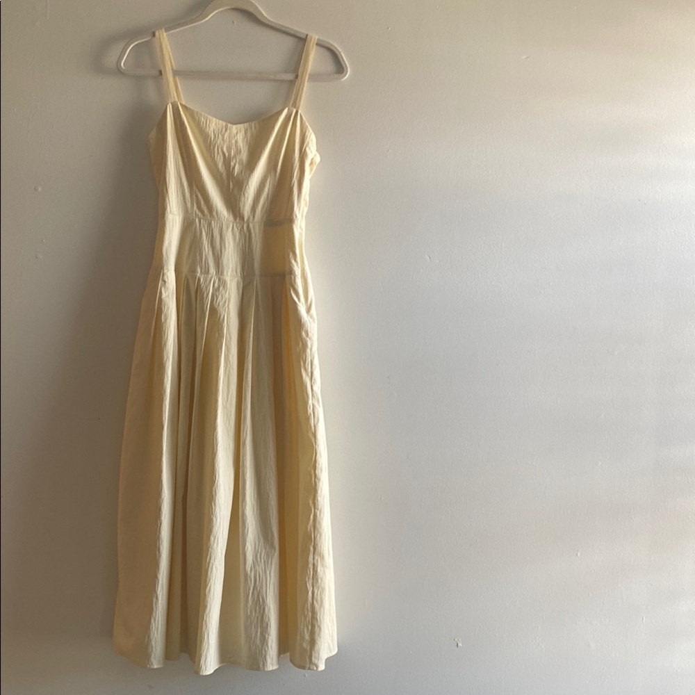 J. Crew Gold Spaghetti Strap Sundress Midi